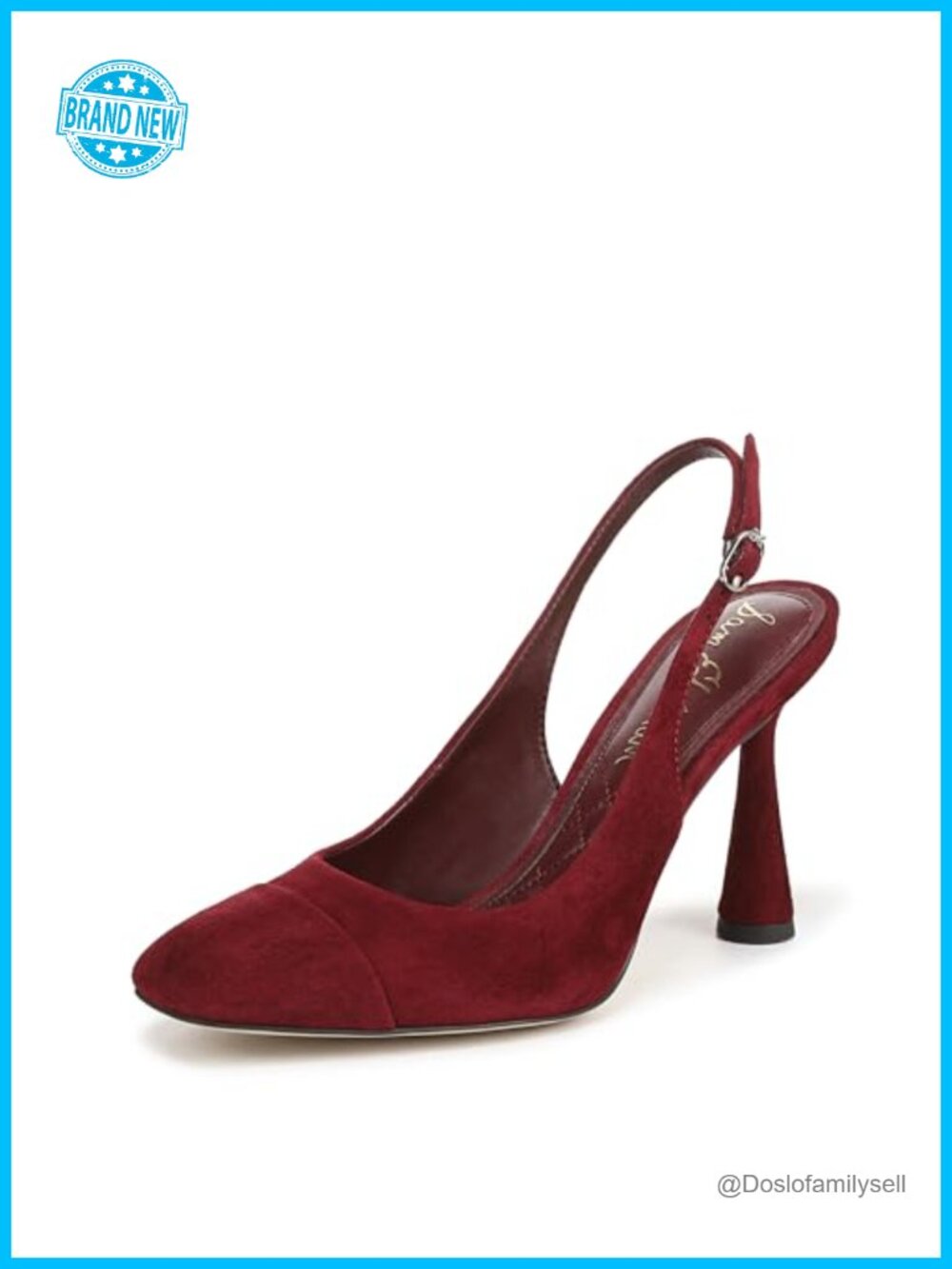 Woven Leather Slingback Cap Toe Pump Flare Heel Formal Dress Shoe
